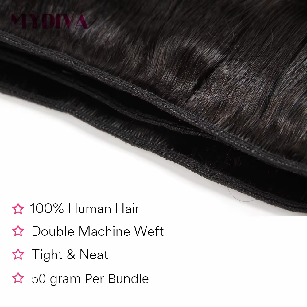 Tissage en lot 100% naturel brut noir naturel lisse, Extensions de cheveux, 10-30 pouces, 50 g/pièce