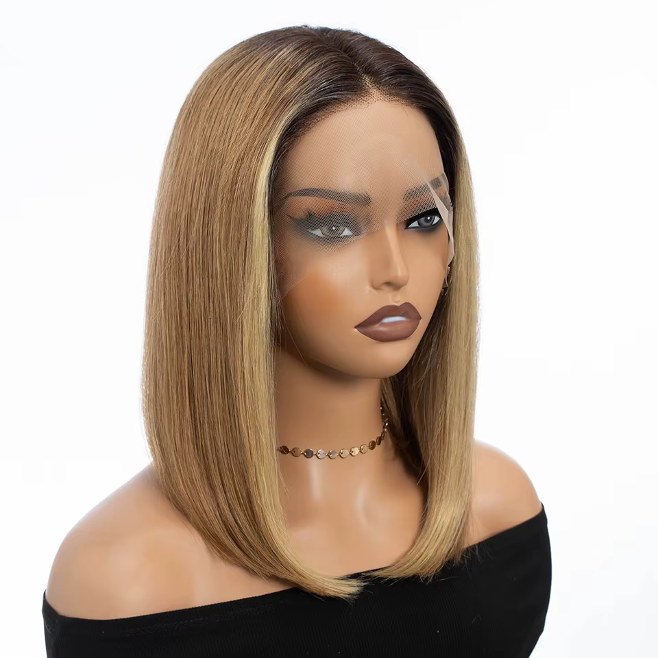 Perruques de cheveux brésiliens avant de dentelle 13X4 élégantes perruques de cheveux humains blonds