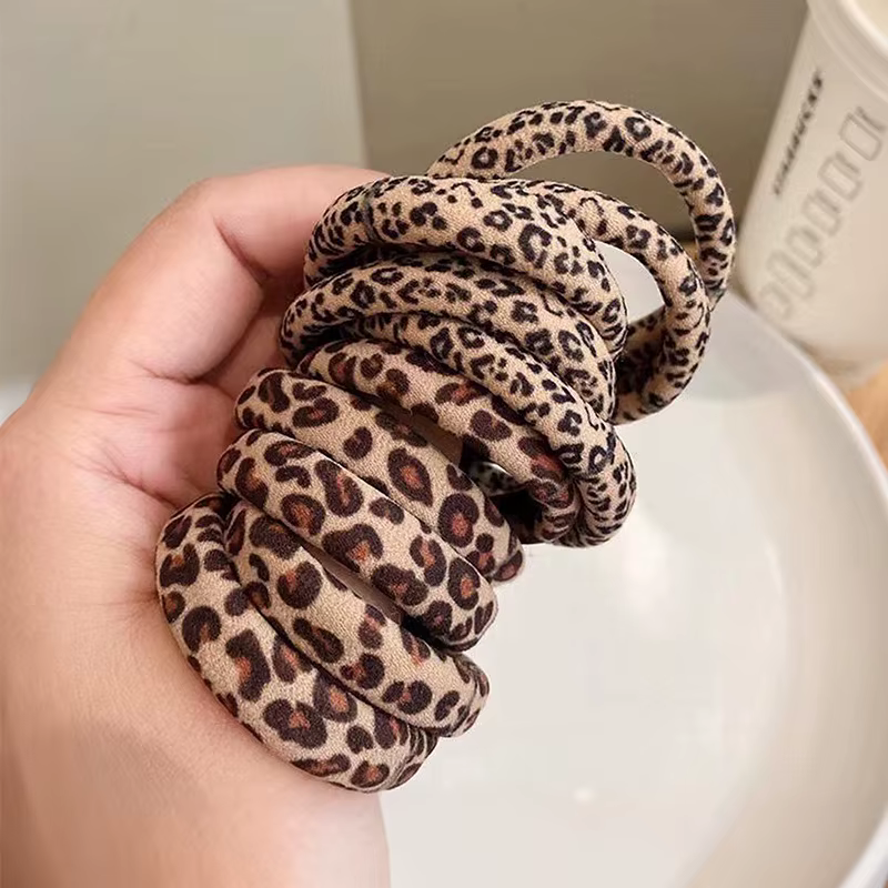 Attache de cheveux élastique imprimé léopard, haute Tension et sans couture, pour femmes, bandeau ép