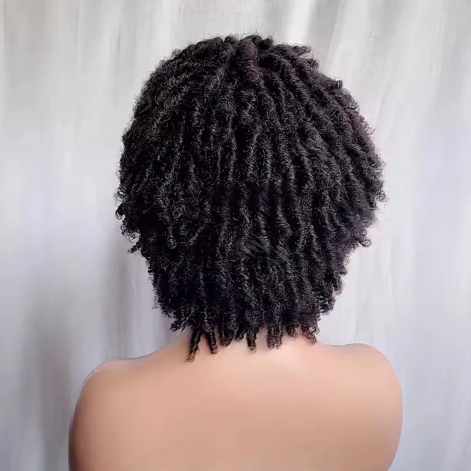 Perruques Remy brésiliennes bouclées afro 13x4 avec dentelle frontale d'oreille à oreille, 100% chev