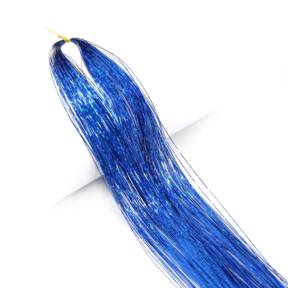 Extensions de cheveux scintillants et brillants, 1 pièce, éblouissent les femmes Hippie pour tresser
