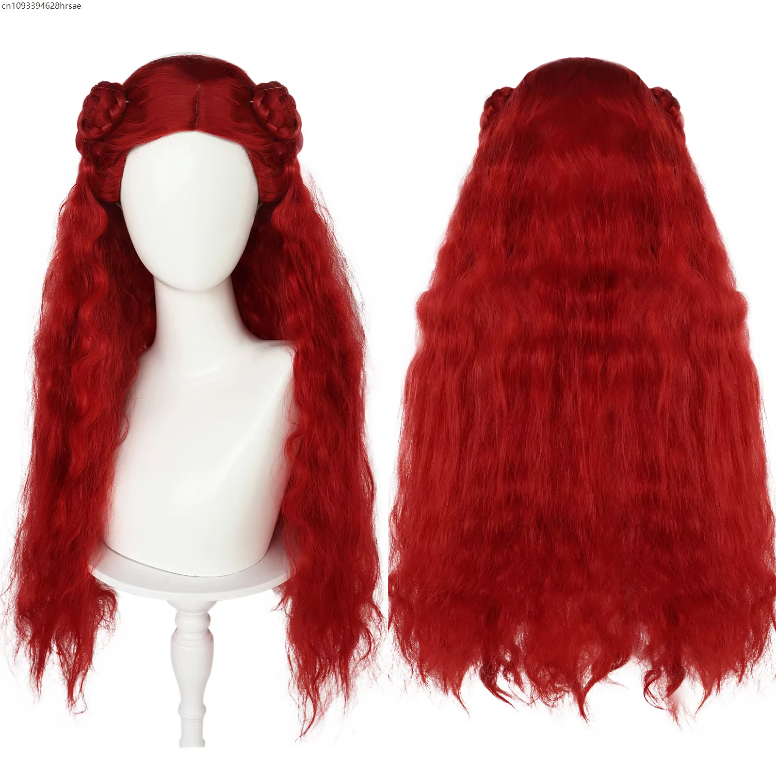 Perruque de Cosplay synthétique tressée, cheveux longs, résistants à la chaleur, accessoires pour en
