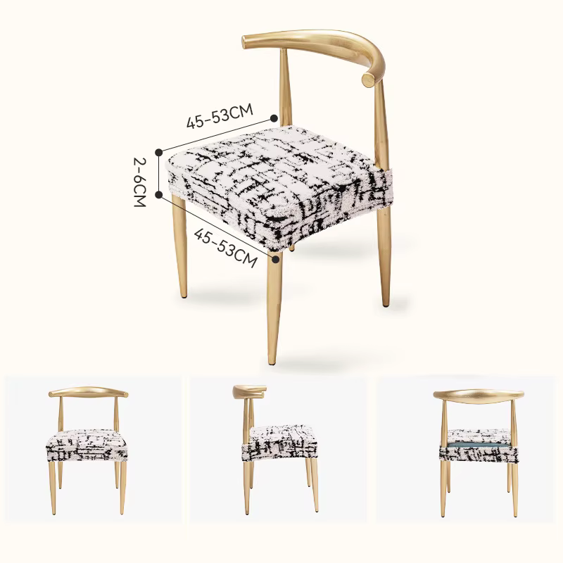Housse de chaise en peluche extensible, housse de siège élastique sans accoudoirs avec dossier, prot