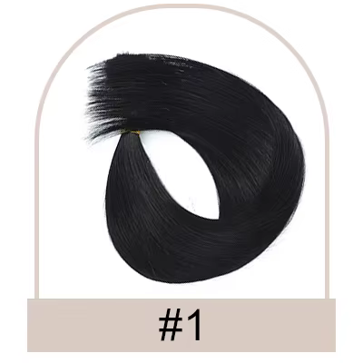 Clip en une seule pièce droite 10 pouces avec 5clips Extension de cheveux humains brésilien Remy pos