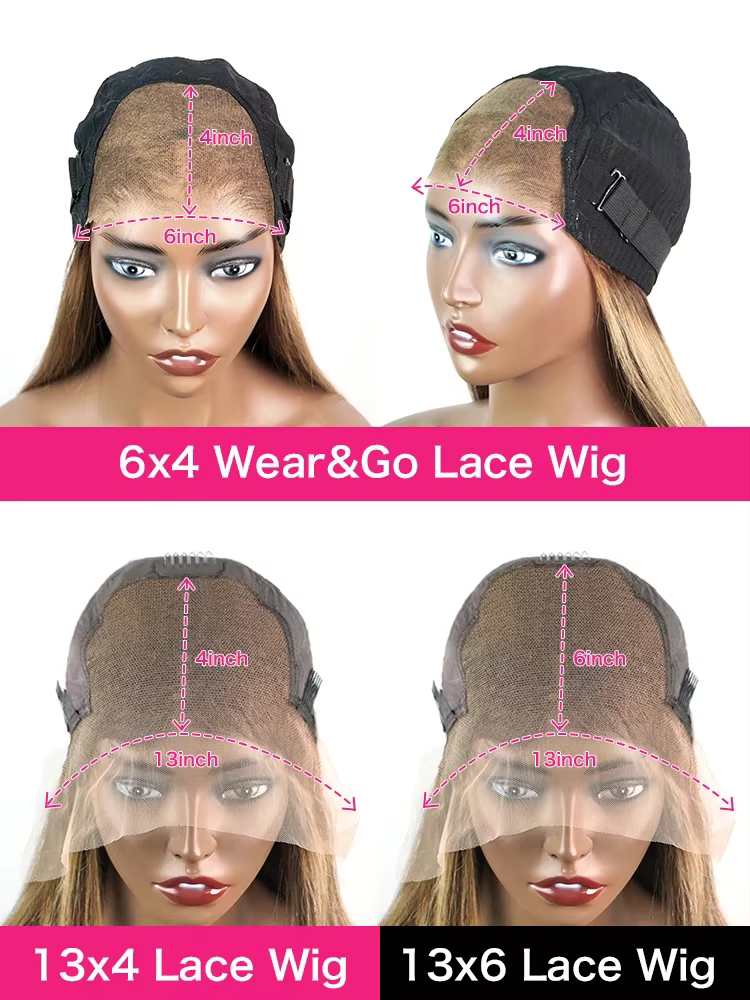 Luckathy bouclés couleur mettre en évidence perruque cheveux humains vague profonde 13X6 Hd dentelle