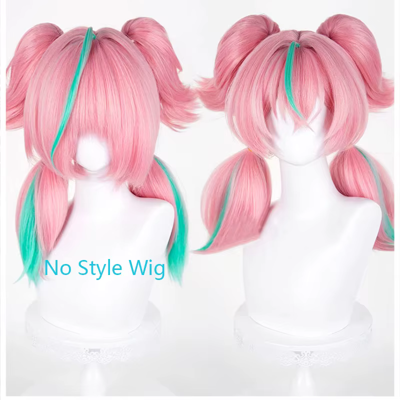 Perruque stylisée Aria pour cosplay, jeu Zenless Zone Zero ZZZ, perruque courte rose et verte mélang