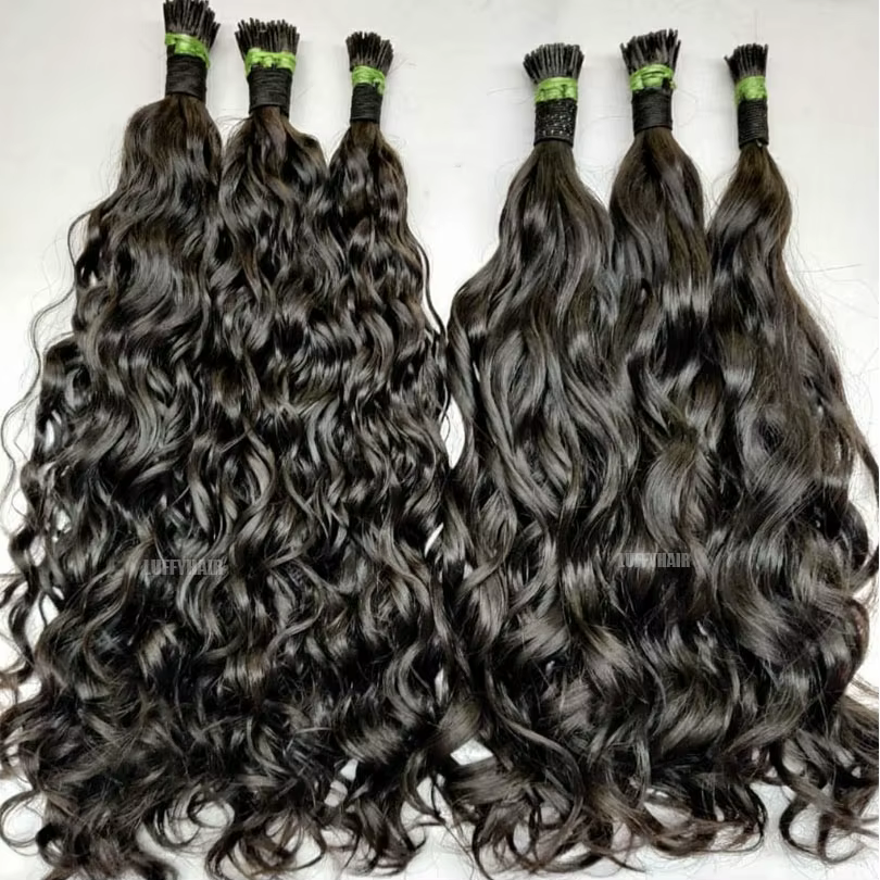 Extension de cheveux brésiliens naturels, 100 brins, Loose Wave, cheveux Remy, Microlink, I Tip