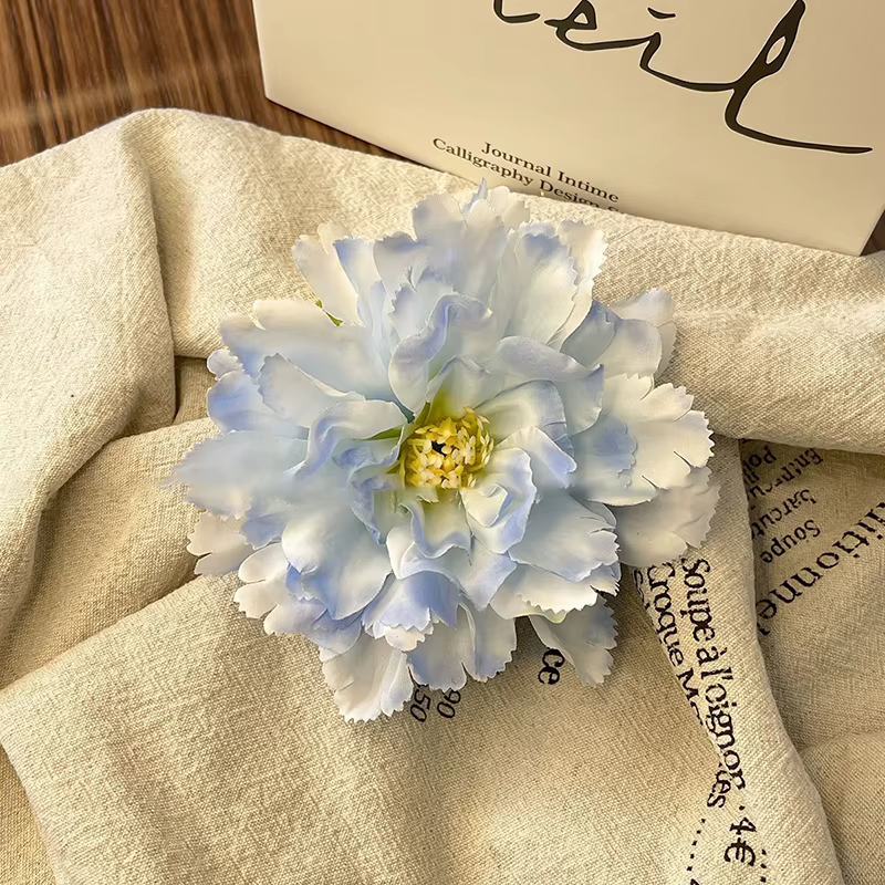 Pince à cheveux latérale romantique bohème à fleurs, pince à cheveux hawaïenne pour femmes et filles