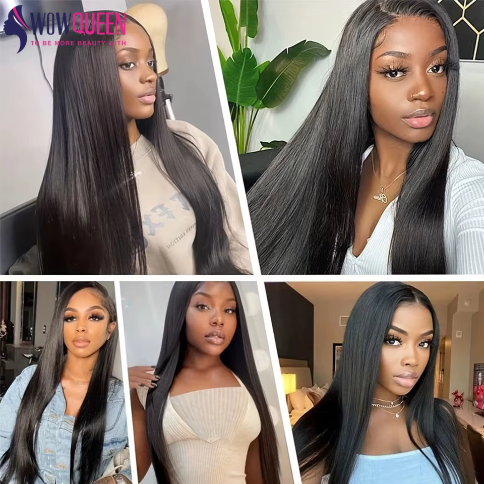 Straight Tissage Cheveux Humain 100% Mèches Cheveux Humain Avec Closures 6x6 5x5 Closure Cheveux Hum