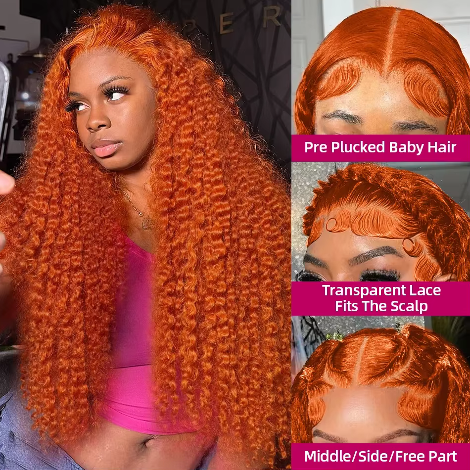 Perruques Lace Front 13x6 en cheveux humains vietnamiens, ondulations profondes, 40 pouces, couleur 