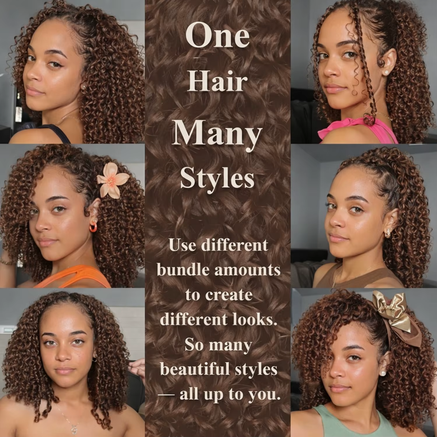 Chocolate Brown Crochet Human Hair Afro Kinky Burmese Curly Knotless Pre-Separated Crochet Feather H