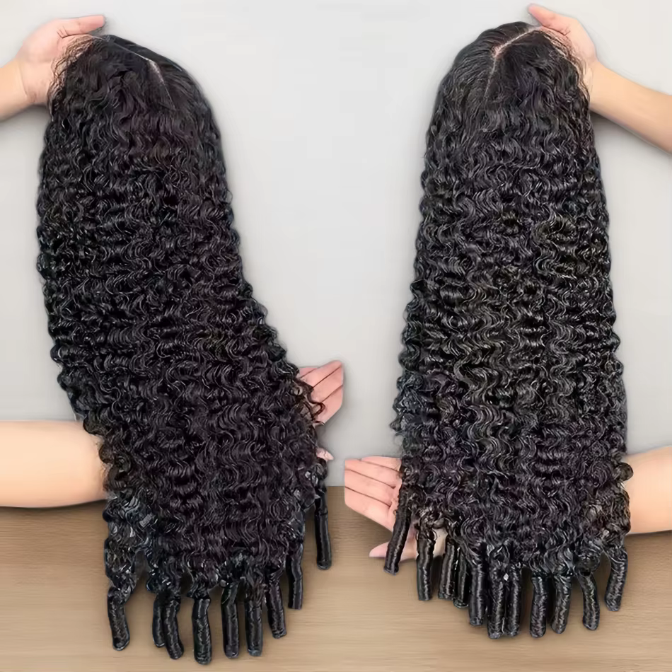 Perruques en cheveux humains bouclés birmans 12A, perruque frontale en dentelle HD transparente avec