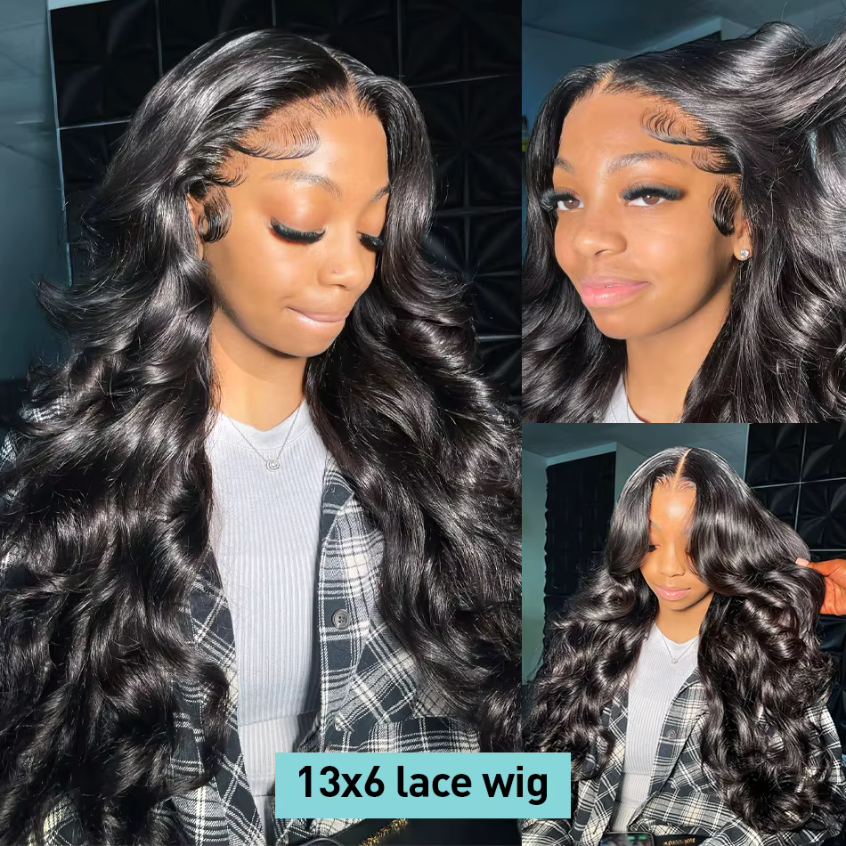 Perruque Lace Front Wig Body Wave Brésilienne Naturelle, Cheveux Humains, 13x4, 13x6, Pre-Plucked, 3