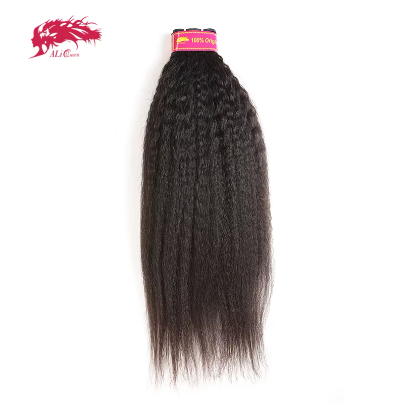 Ali Queen 10A non pressé yaki cheveux raides paquets cheveux bruts armure 1 pièces prix de gros brés