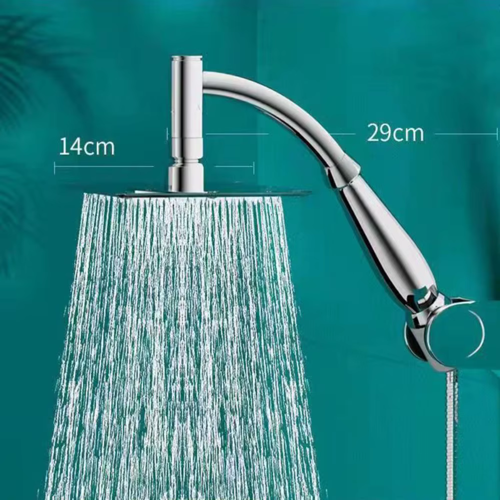 Pommeau de douche carré en acier inoxydable haute pression, extension de douche à effet pluie, grand