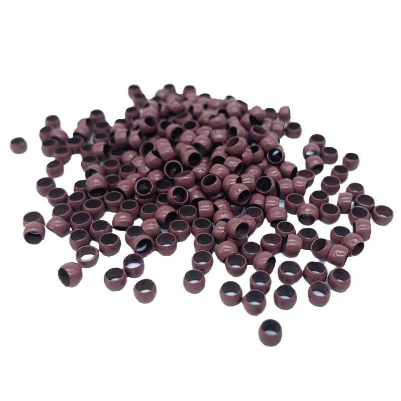 1000 pièces 4.0mm cuivre Nano perles sans silicone pour Extensions de cheveux Micro lien anneaux per