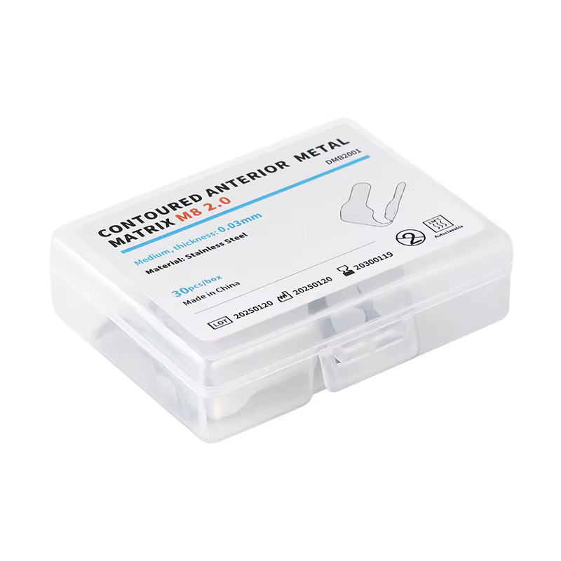 30 pièces matrice dentaire profilée bandes de matrice métallique antérieure système de matrice secti