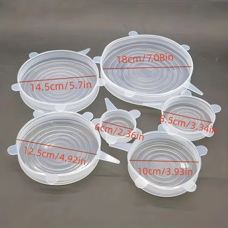 Juste en silicone réutilisable et durable pour les restes d'aliments frais, bol de batterie de cuisi
