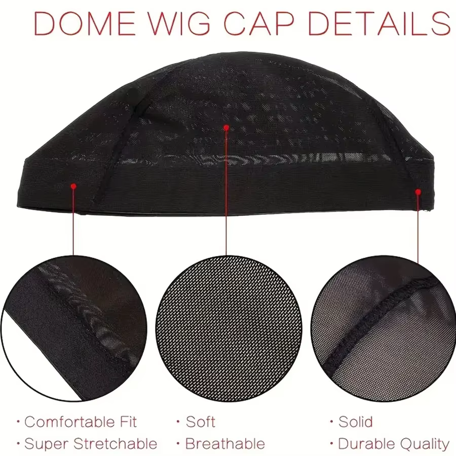 Bonnet de perruque en maille Spandex, dôme, plus facile à coudre dans les cheveux, bonnet de tissage