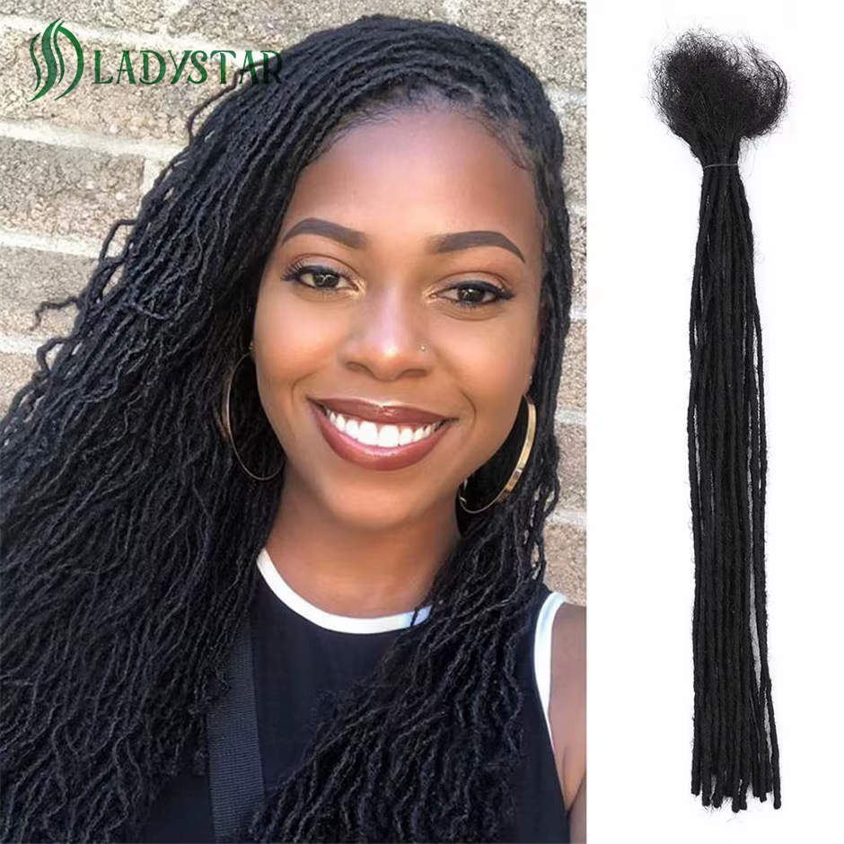 Extensions de dreadlock 0.2 cheveux humains pour hommes, femmes et enfants, microlocs, entièrement f