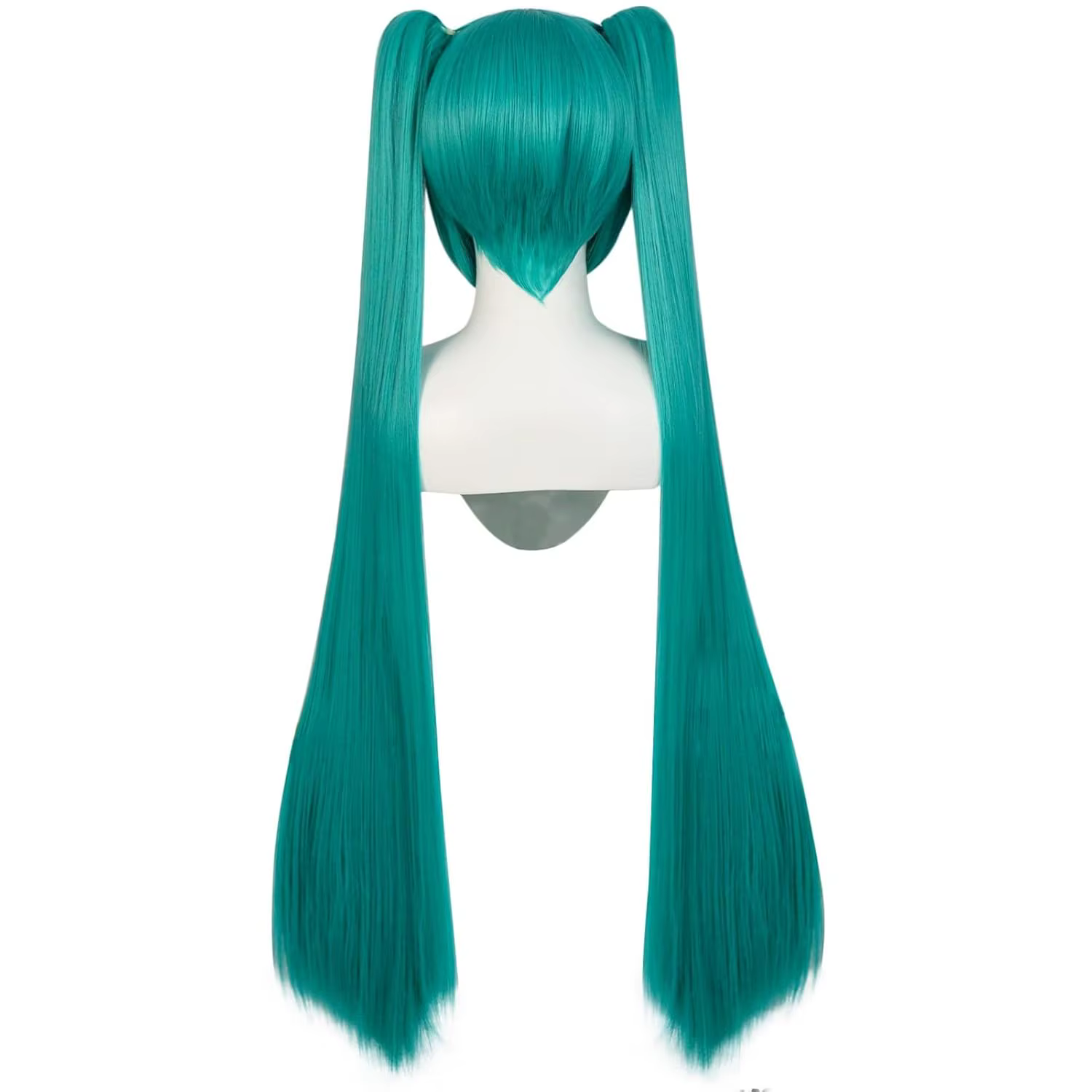 Perruque synthétique longue à Double Clip, queue de cheval Hatsune Miku, Costume pour femmes et fill