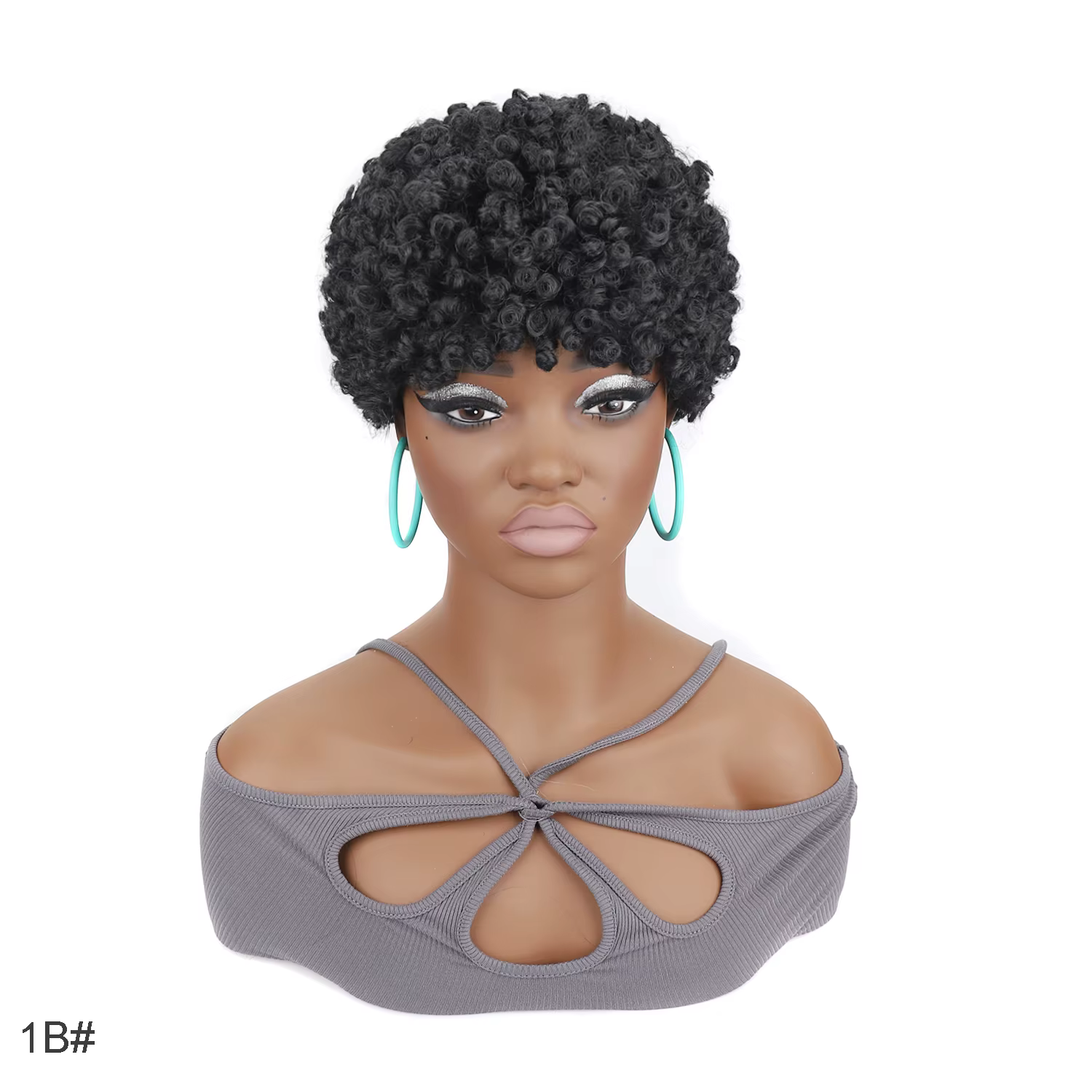 Perruques courtes afro bouclées pour femmes, coiffure noire, perruque de haute qualité pour femmes a