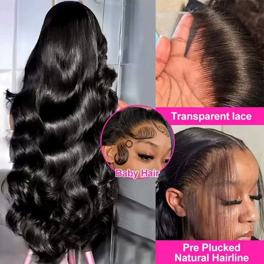 Perruques de cheveux humains indiens bruts ondulés, densité 250%, 40-42 pouces, avec dentelle HD 13x
