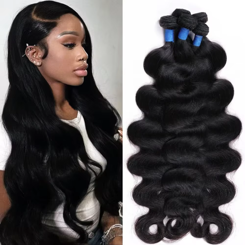 Extensions de cheveux naturels brésiliens 12A, 40 pouces, ondulés, 3 ou 4 paquets, cheveux Remy, ond