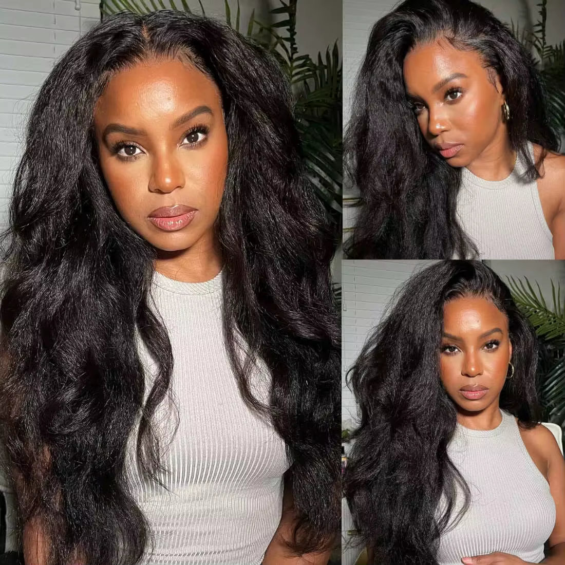 Bon Prix Perruque 360 Lace Frontal Cheveux Humain Kinky Straight Cheveux Humains Full Lace Perruque