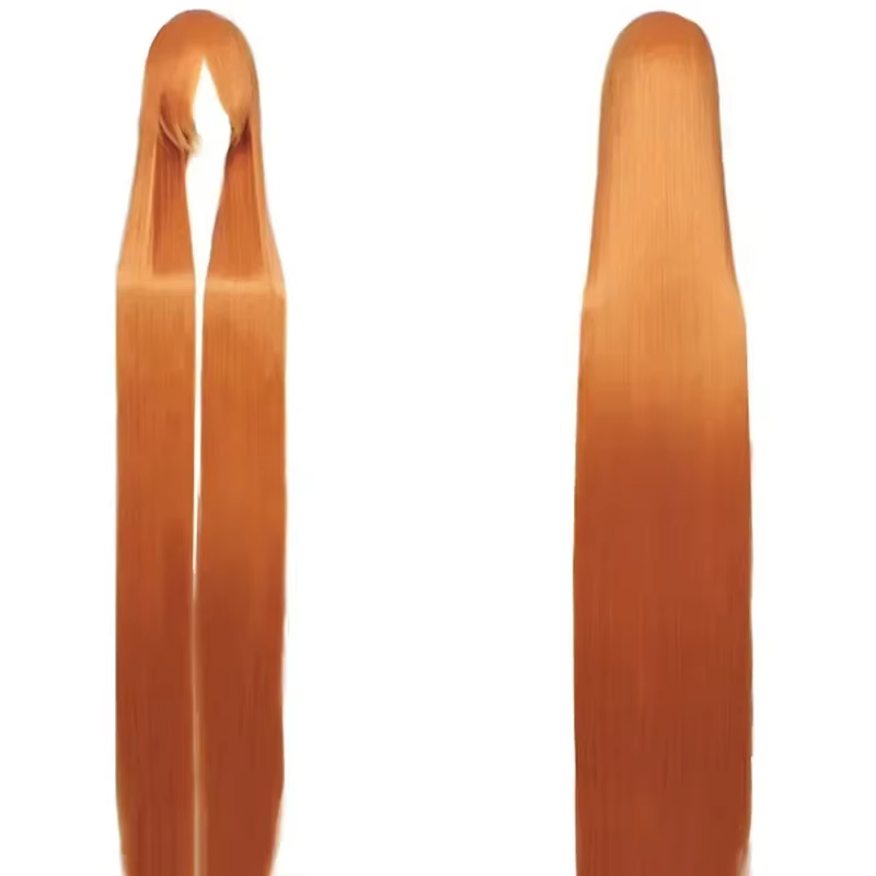 Perruque synthétique longue et lisse pour femmes, perruque universelle de Cosplay de dessin animé, p