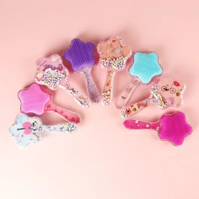 Peignes magiques étoiles, Massage antistatique, brosses à cheveux licorne, enchevêtrement, douche dé