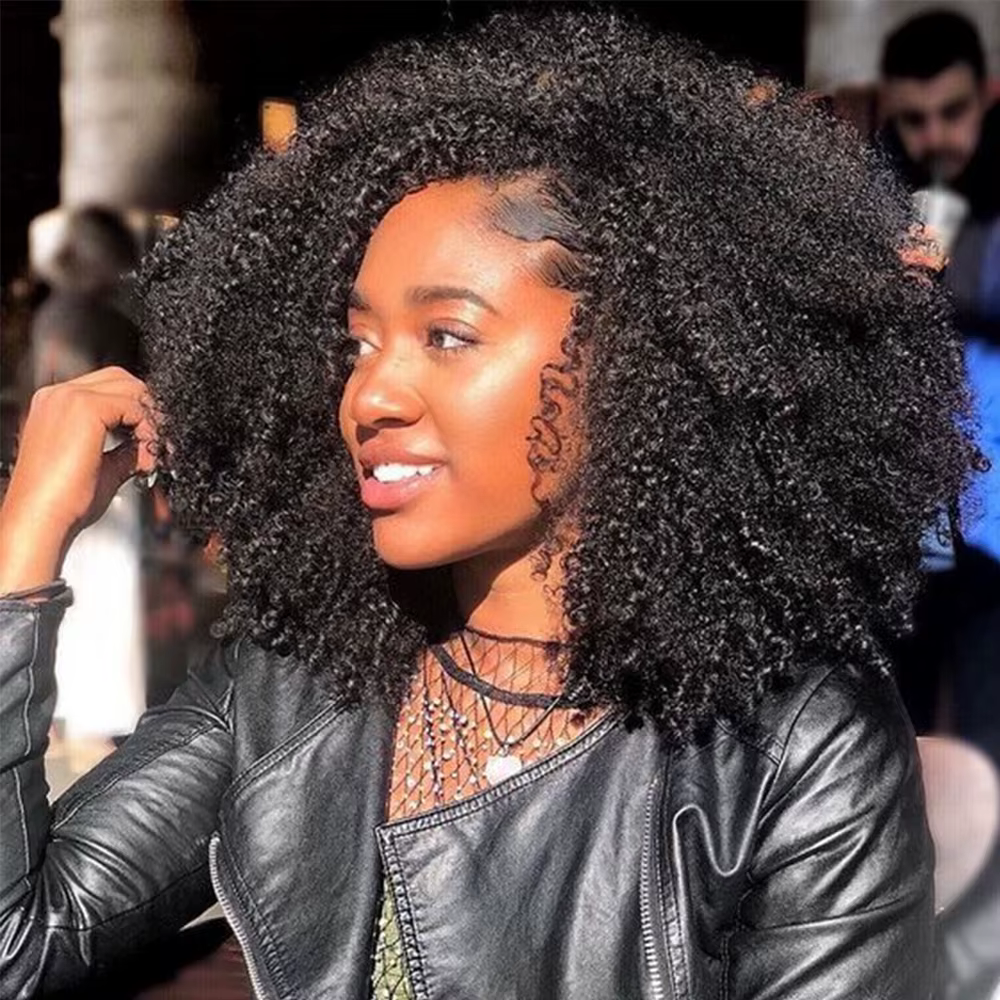 Bundles de cheveux humains afro crépus pour femmes, tissage brésilien, extensions de cheveux bouclés