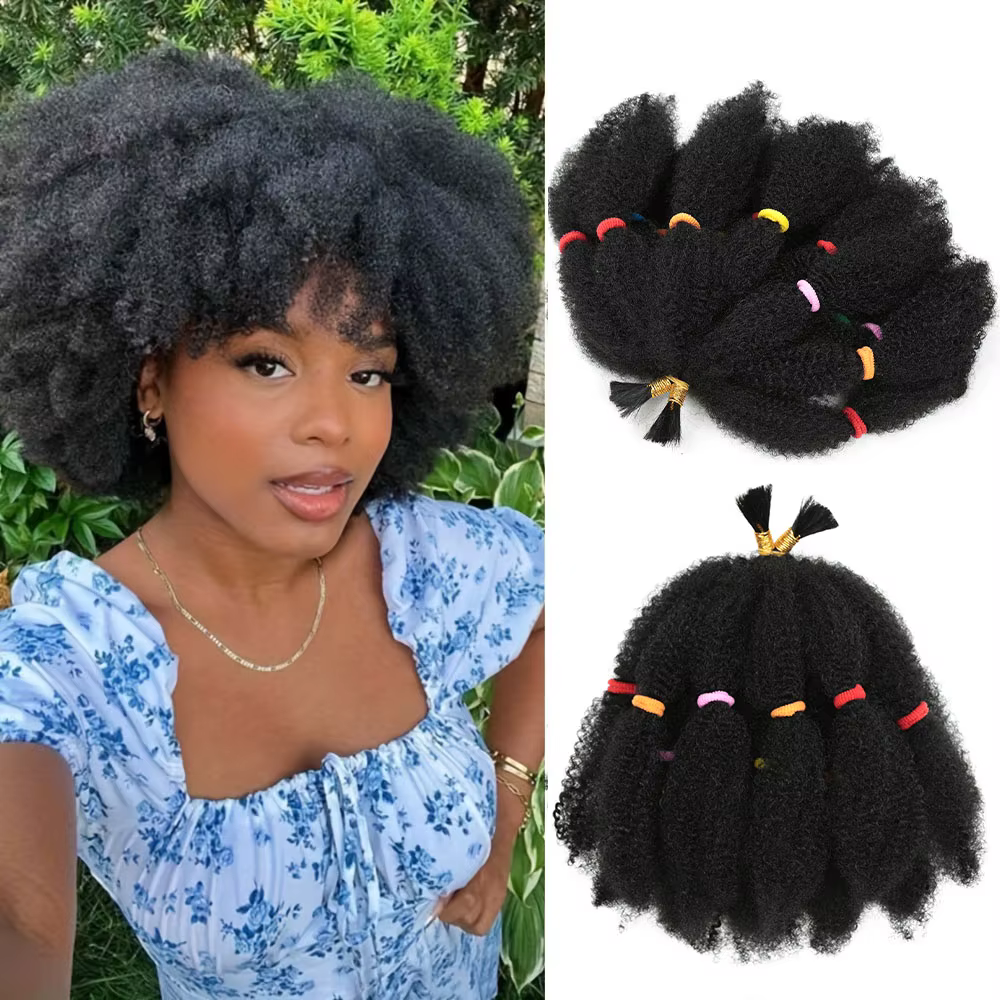 Afro crépus cheveux 12 pouces synthétique pré étiré Afro crépus torsion cheveux Afro tressage cheveu