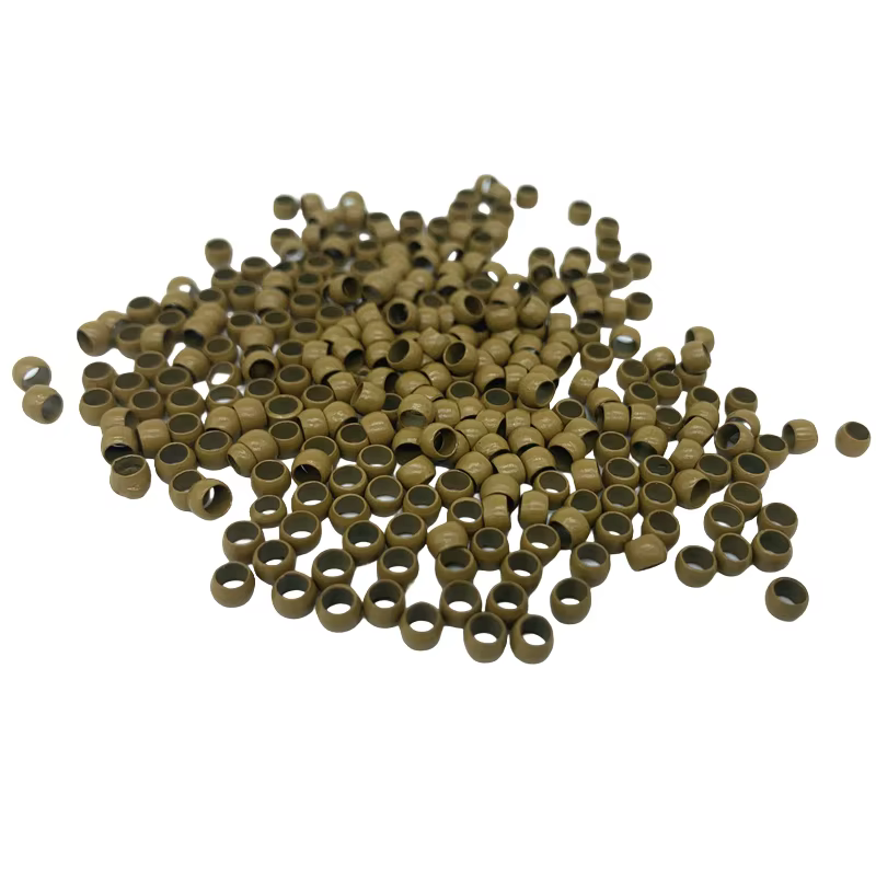 1000 pièces 4.0mm cuivre Nano perles sans silicone pour Extensions de cheveux Micro lien anneaux per