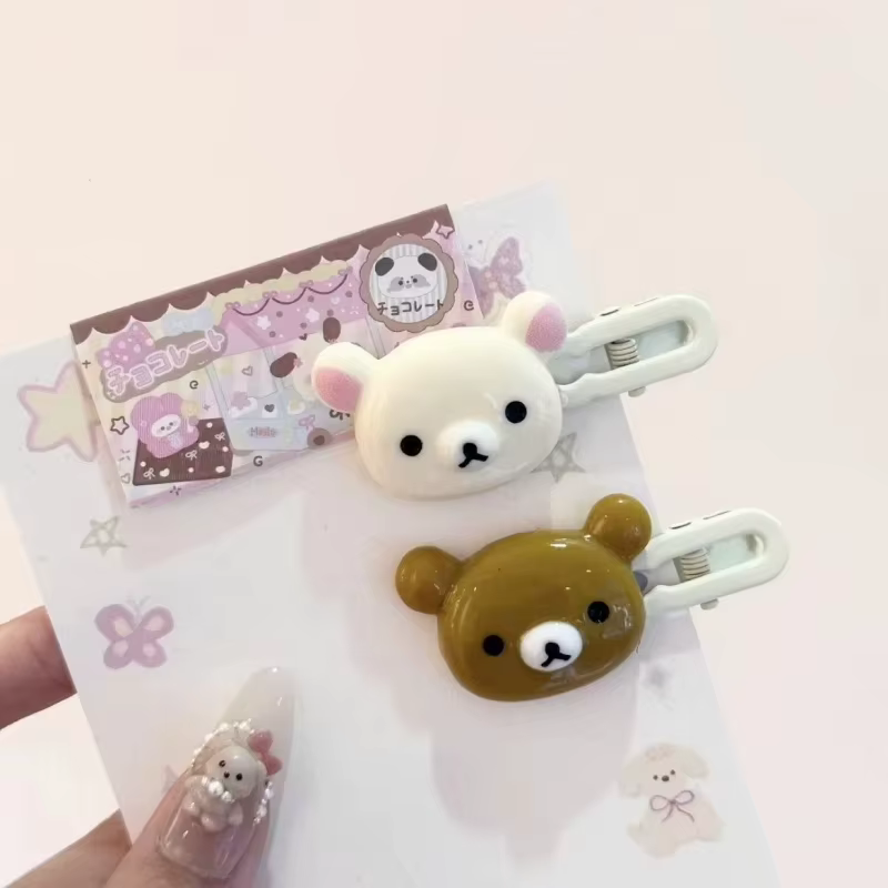 Rilakkuma pinces à cheveux pour filles Kawaii Relax ours épingle à cheveux femmes frange épingle à c