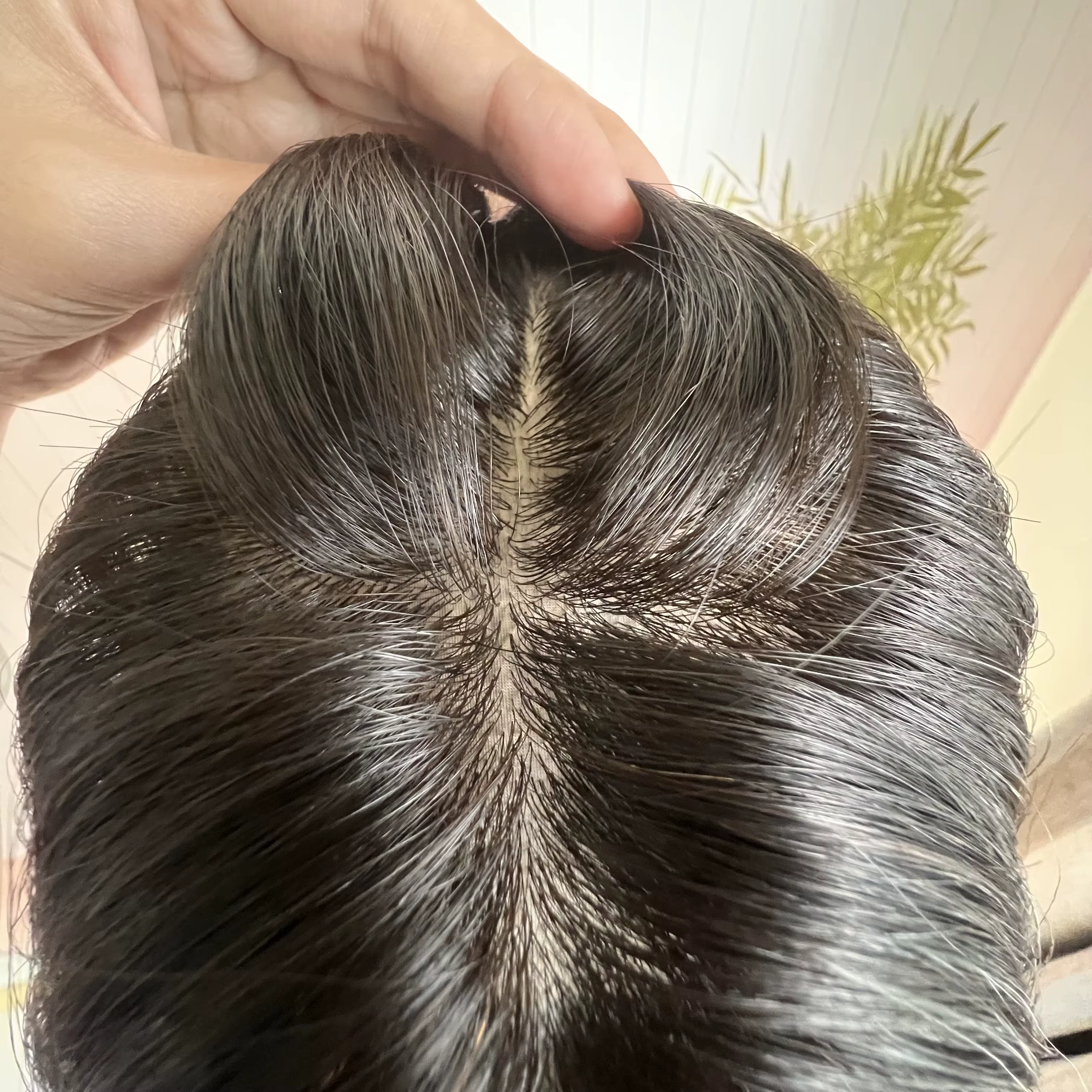 Balayaga brun blond mettre en évidence les cheveux humains pleine perruques de dentelle avec racine