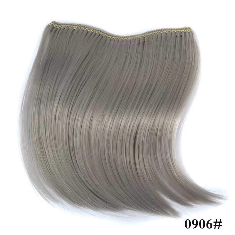 2Clips Clip-in coloré synthétique cheveux frange Extension frontale fausse frange postiche pour les
