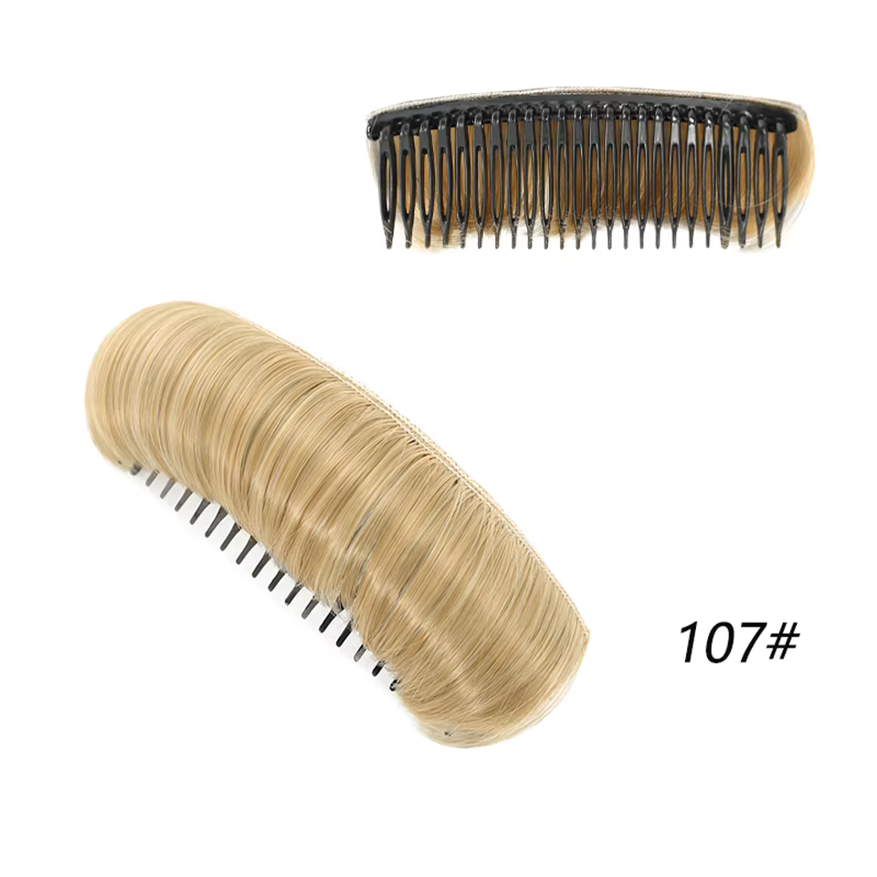 Prothèse capillaire pour racines de cheveux stabilisées, avec peigne intégré, en fibres synthétiques