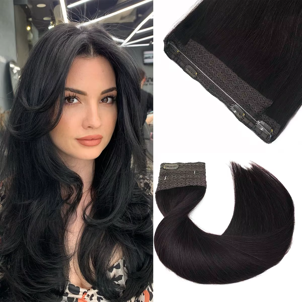Extensions de cheveux humains naturels fil Invisible Extensions de cheveux droite Blonde dorée Balay