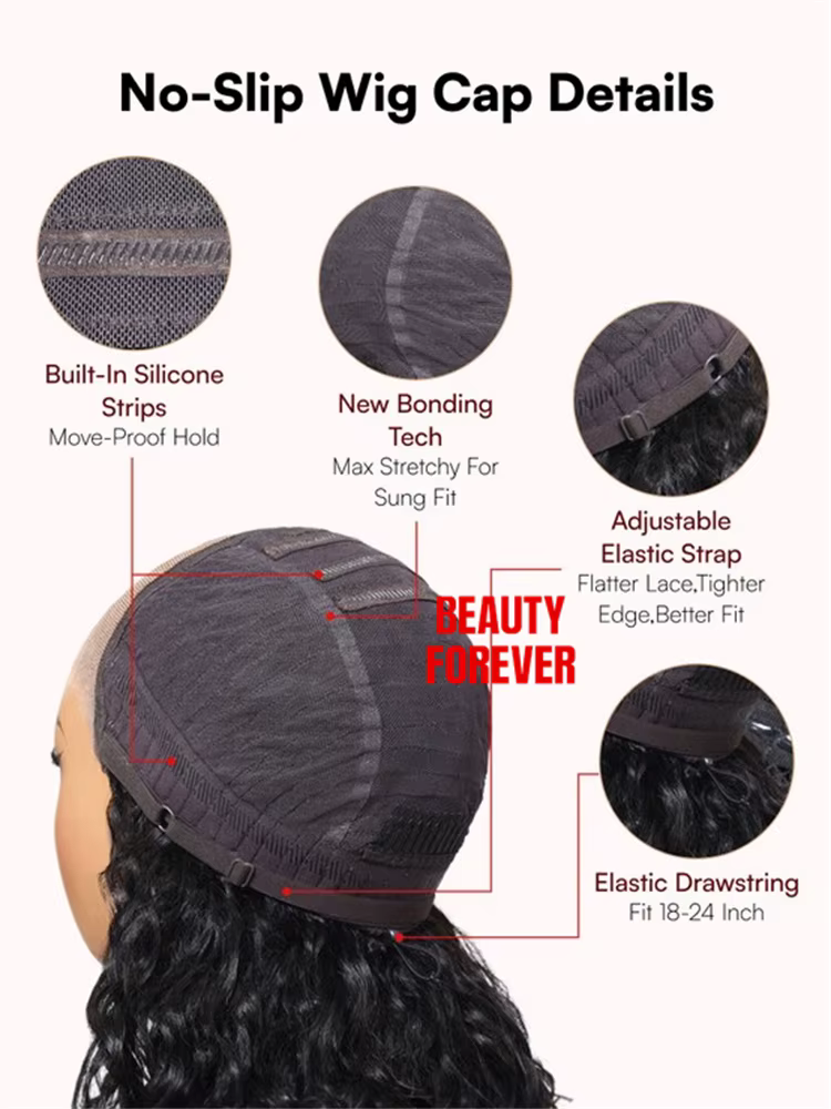7X5 Bye Bye noeuds doigt bobines bouclés sans colle perruque de cheveux humains sans colle Transpare