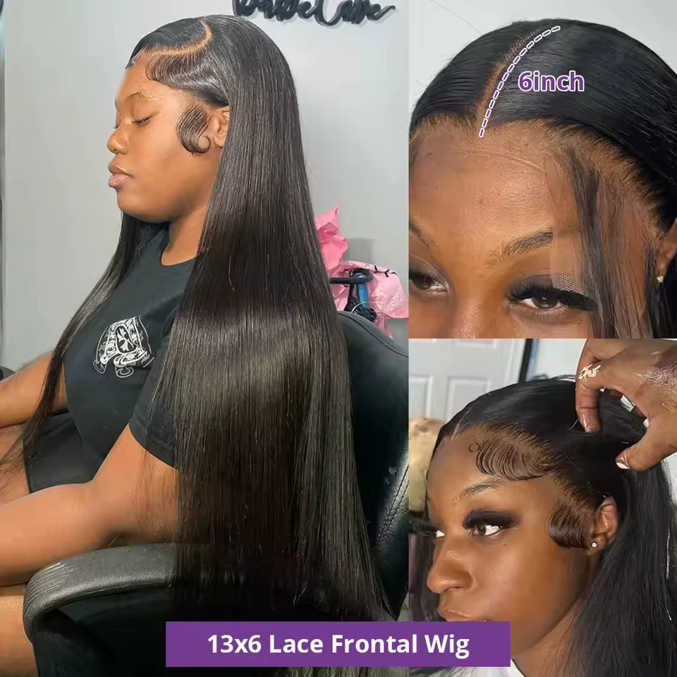 13x4 os droit perruques de cheveux humains 13x6 Hd dentelle frontale cheveux 40 pouces droite dentel