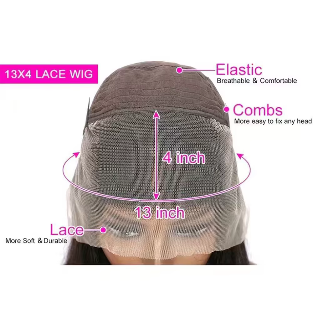 Perruques Lace Front Body Wave 13x6 en Cheveux Humains, Densité 200%, Pré-épilées, Pour Femmes Noire