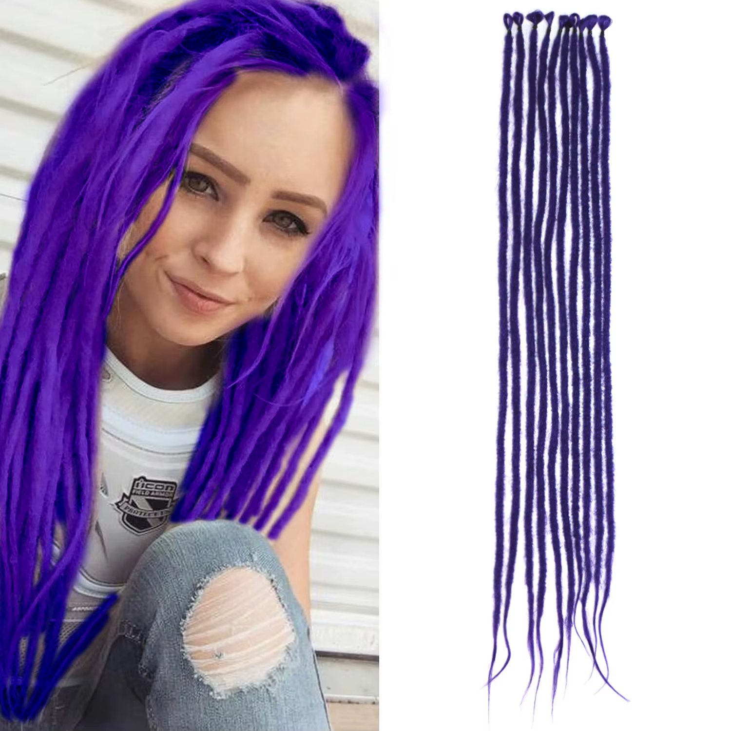 Dreadlocks synthétiques en crochet vert, extensions de 26 pouces, 1 paquet/3 paquets/6 paquets
