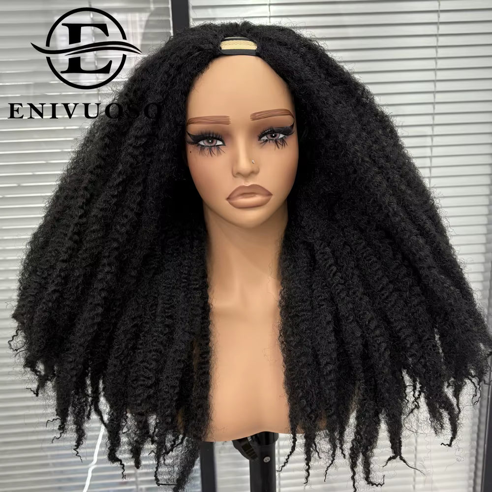 Marley Twist V Part perruques pour femmes noires 24 pouces Afro crépus bouclés perruques synthétique