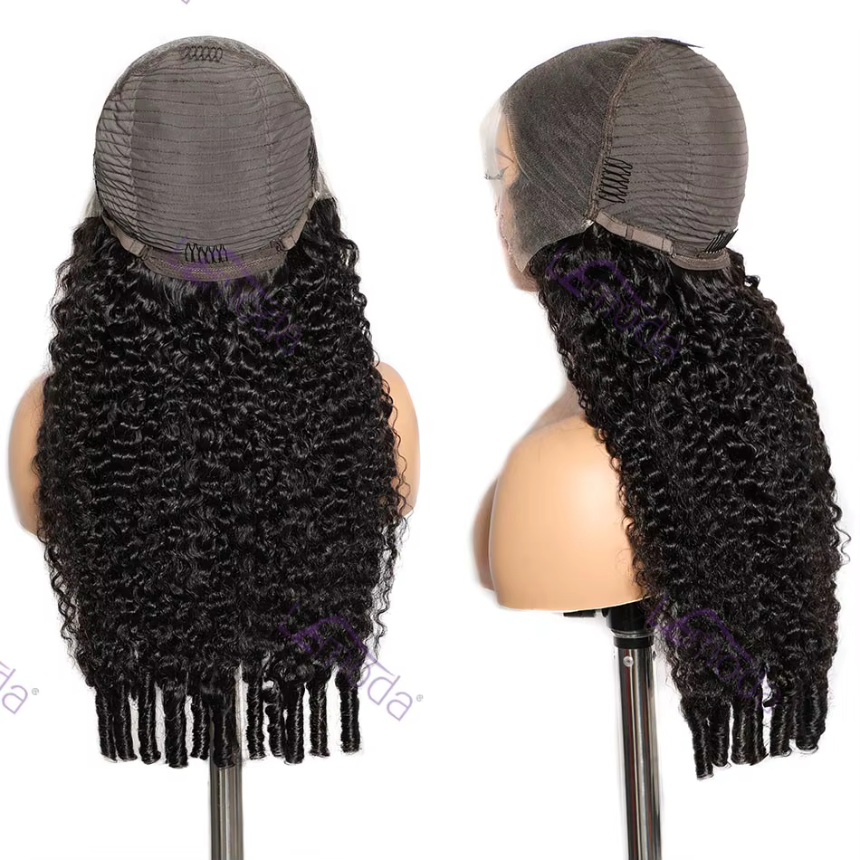 Lemoda birman perruque bouclée cheveux humains 13x6 pleine fleur HD perruque de dentelle transparent