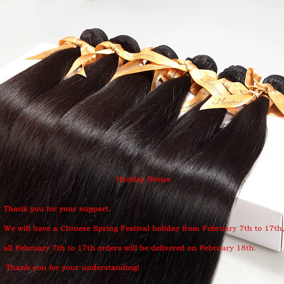 Cheveux humains vierges brésiliens lisses, 4 lots, couleur naturelle, 16-26 pouces, extensions de ch