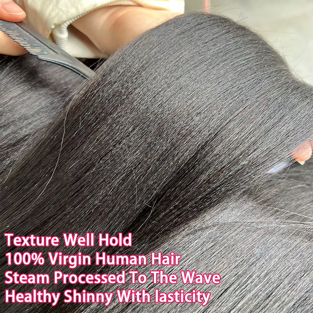 Mèches Yaki naturelles crépues lisses, Extensions de cheveux bruts, 8 à 30 pouces, pour femmes, 1/3/