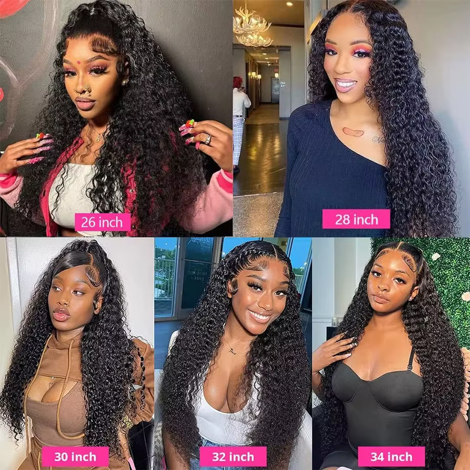 Perruque Lace Front Wig ondulée brésilienne Hd, cheveux naturels, Deep Wave, 13x6, pour femmes, 13x4