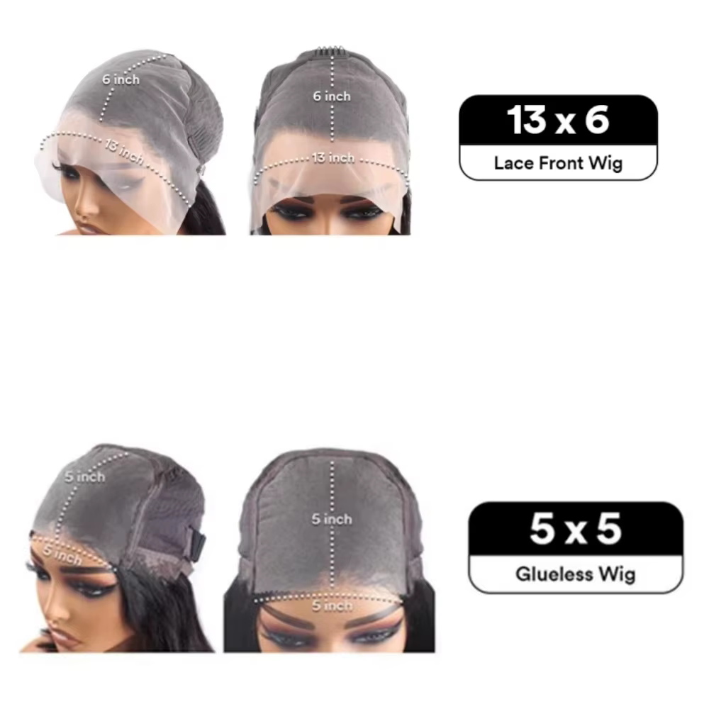 Perruques de cheveux humains sans colle prêtes à porter mettre en évidence 13x6 perruque frontale en