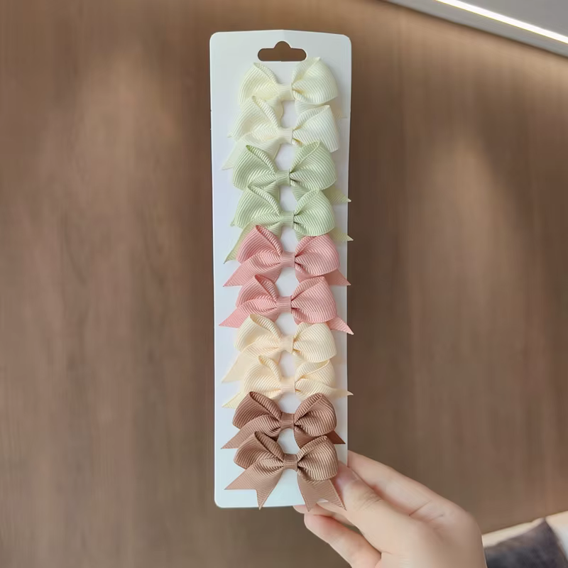 Pinces à cheveux BB solides pour filles mignonnes, nœuds papillon en ruban, Barrettes de Boutique, é